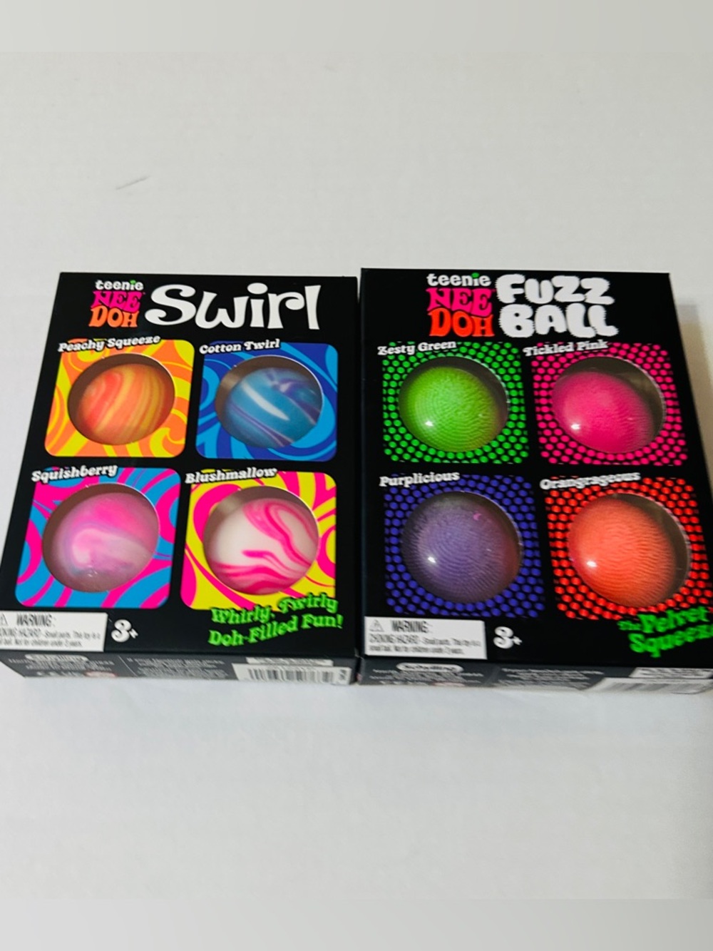 NeeDoh Teenie Swirl Stress Ball &
NeeDoh Teenie Fuzz Ball